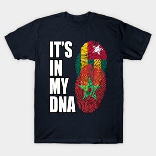 Togolese And Moroccan Mix Heritage DNA Flag T-Shirt